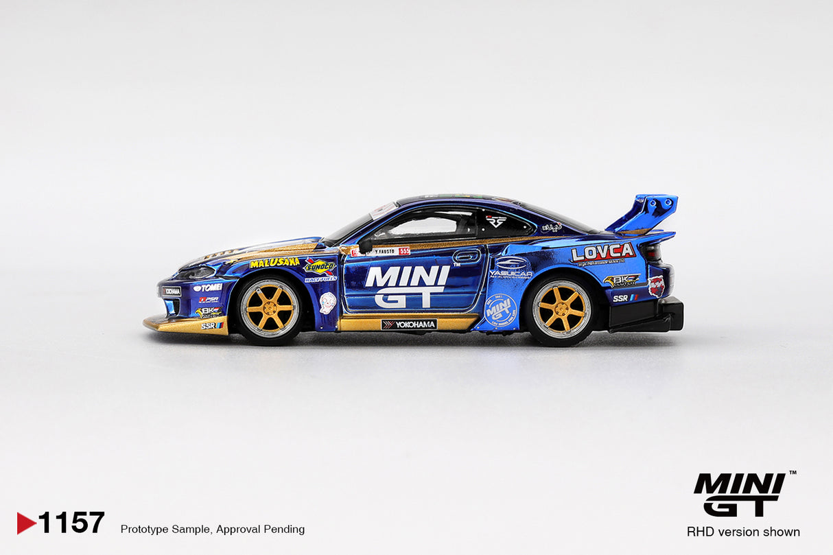 Preorder 17.08.26 Nissan Silvia (S15) LB-Super Silhouette #555 Team MINI GT Liberty Walk 2025 Formula Drift MGT01157
