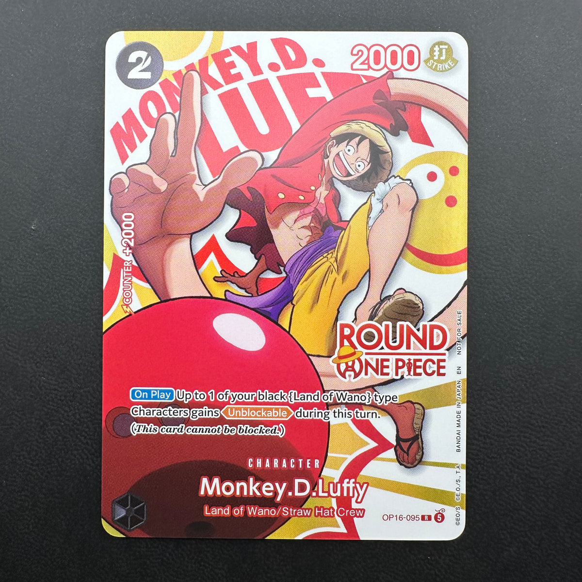 Monkey.D.Luffy OP16-095 Round1 NM