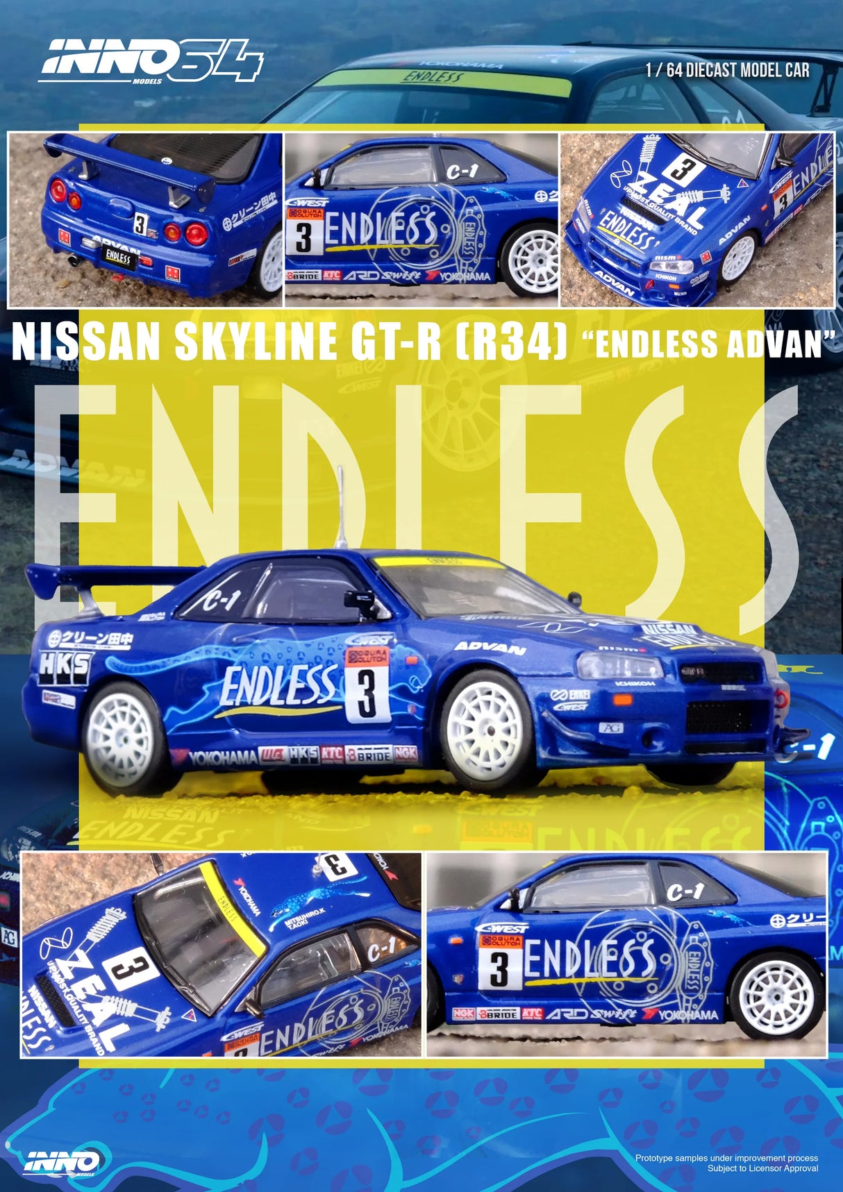 Nissan Skyline GT-R R34 #3 "ENDLESS ADVAN" Super Taikyu Series 2002 Winner
