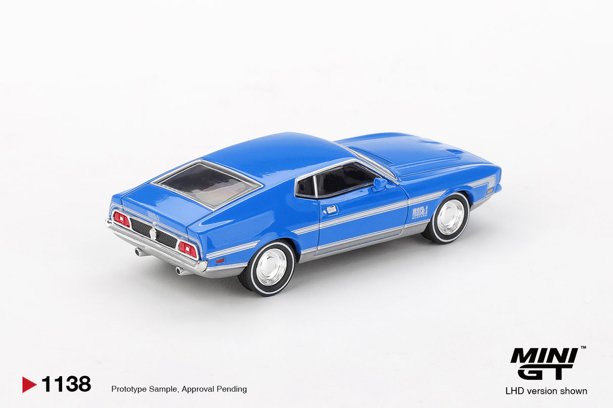 Preorder 17.08.26 Ford Mustang Mach 1 Grabber Blue MGT01138