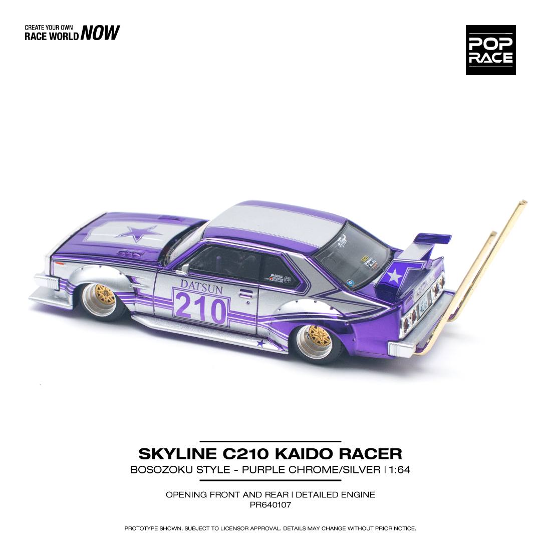 Nissan Skyline C210 Kaido Racer Bosozoku Purple/Silver