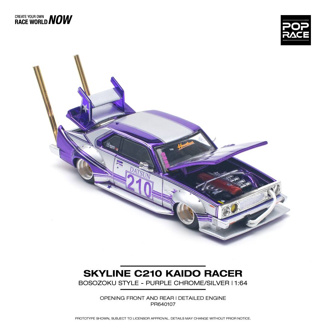 Nissan Skyline C210 Kaido Racer Bosozoku Purple/Silver