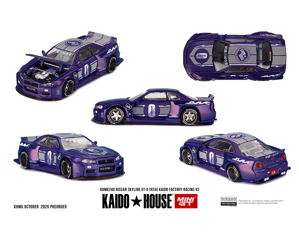 (Preorder 2026) Nissan Skyline GT-R (R34) KAIDO RACING FACTORY V2 KHMG240