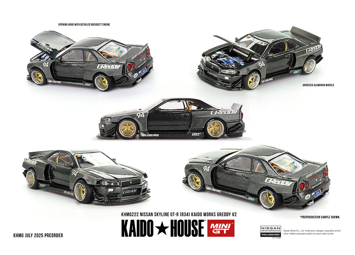 (Preorder 2026) Nissan Skyline GT-R (R34) Kaido Works GReddy V2 KHMG222