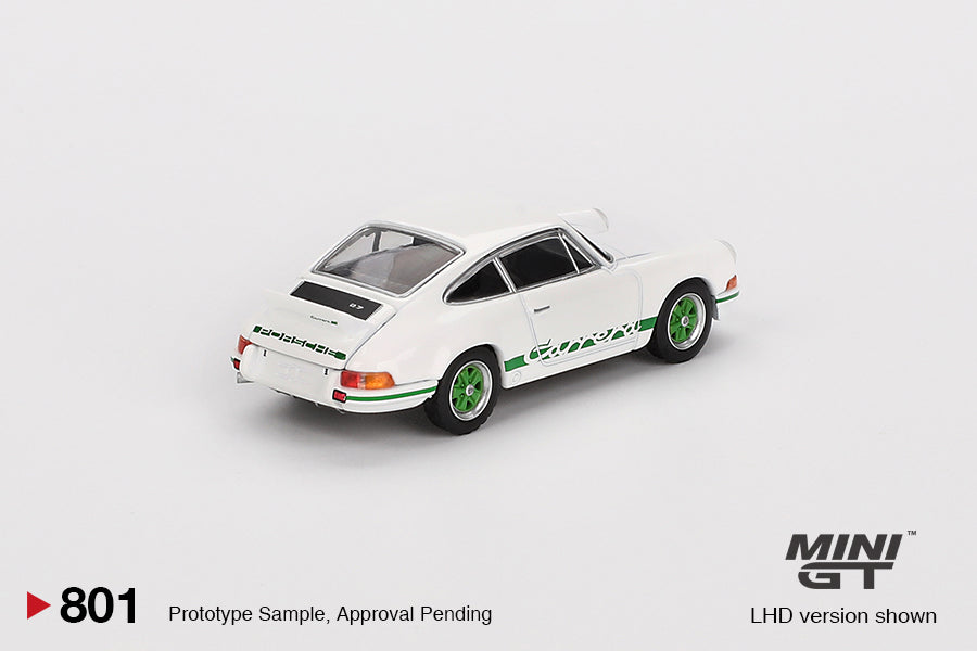 Porsche 911 Carrera RS 2.7 Grand Prix White with Green Livery MGT00801
