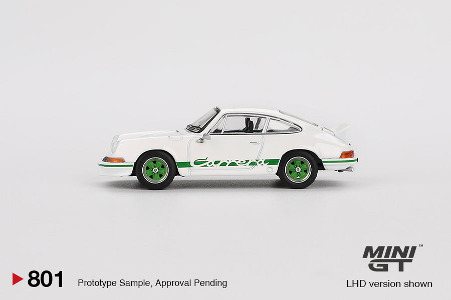 Porsche 911 Carrera RS 2.7 Grand Prix White with Green Livery MGT00801