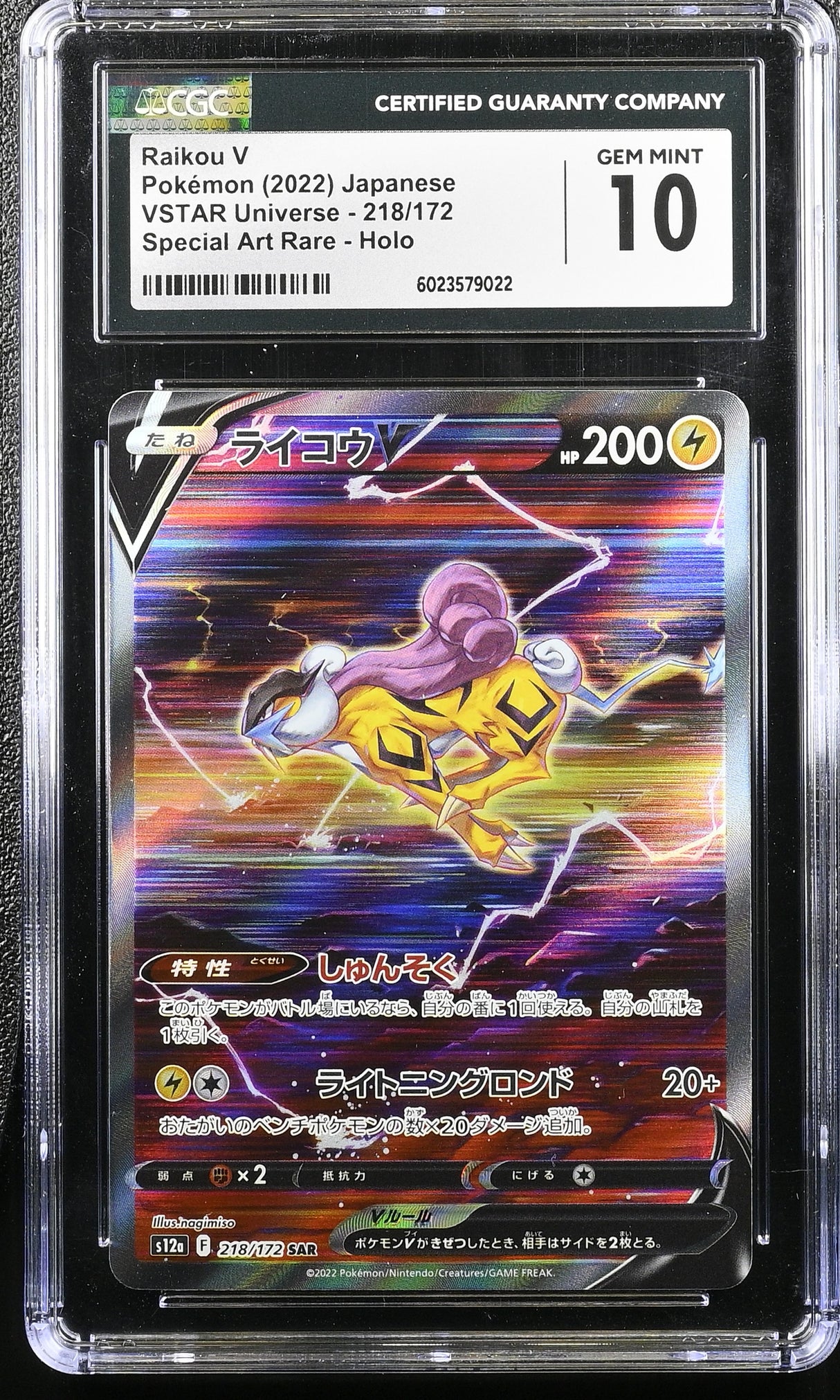 CGC 10 | Raikou V 218/172