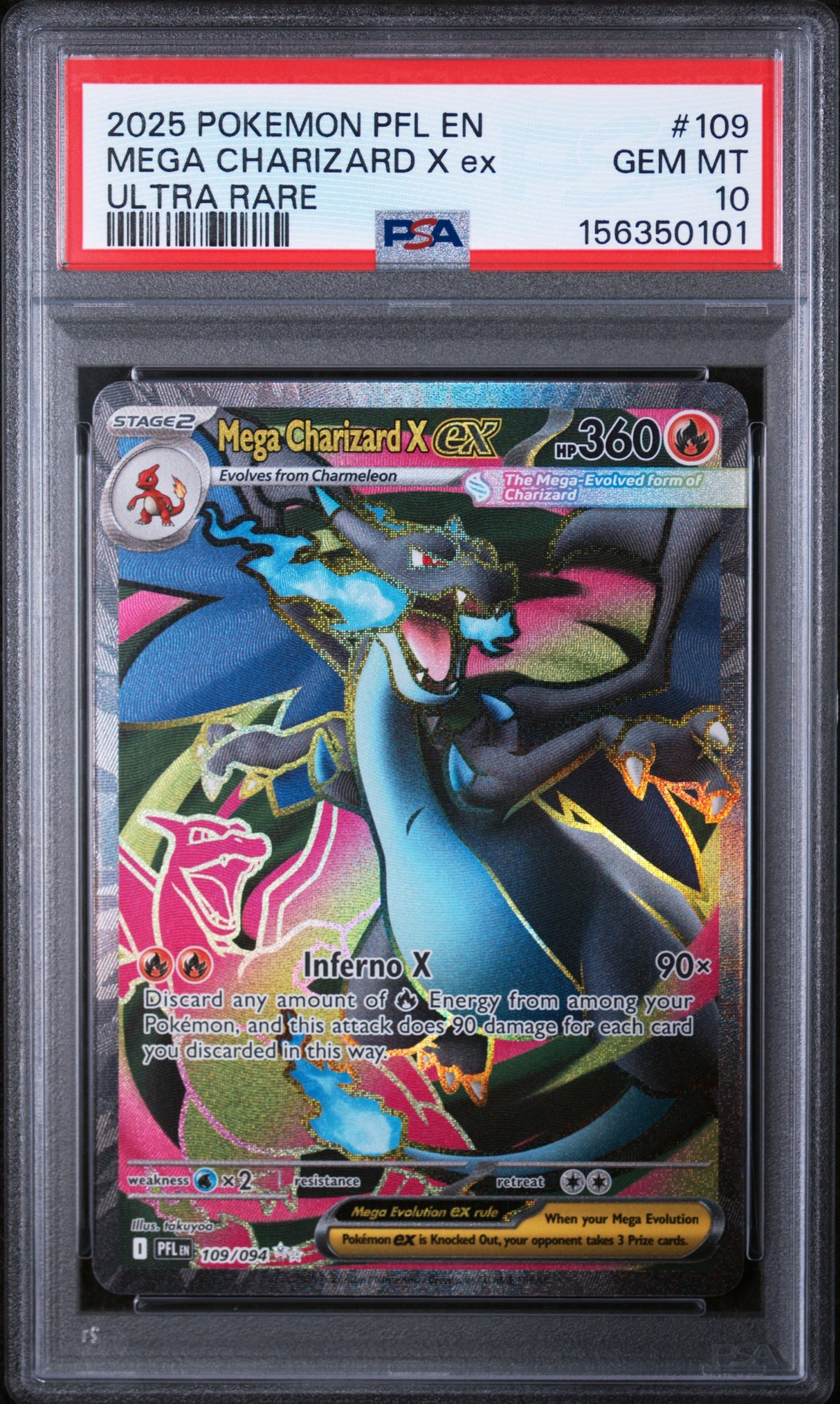 PSA 10 | Mega Charizard X 109/094