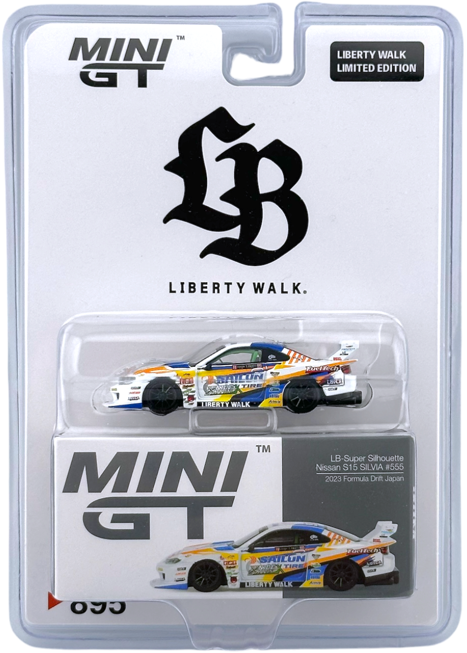 Nissan LB-Super Silhouette S15 SILVIA #555 2023 Formula Drift Japan MGT00895 LBWK Japan exclusive
