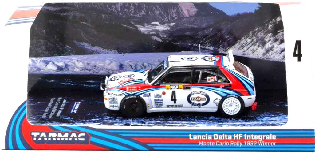 Précommande 31.08.26 Lancia Delta HF Integrale Rallye Monte-Carlo 1992 n°04 vainqueurs Didier Auriol / Bernard Occelli