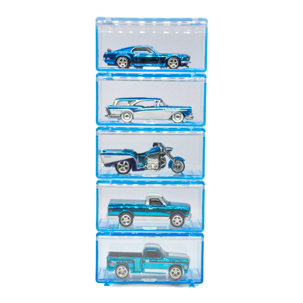 Diecast Storage Set of 5 Boxes 1:64 Blue