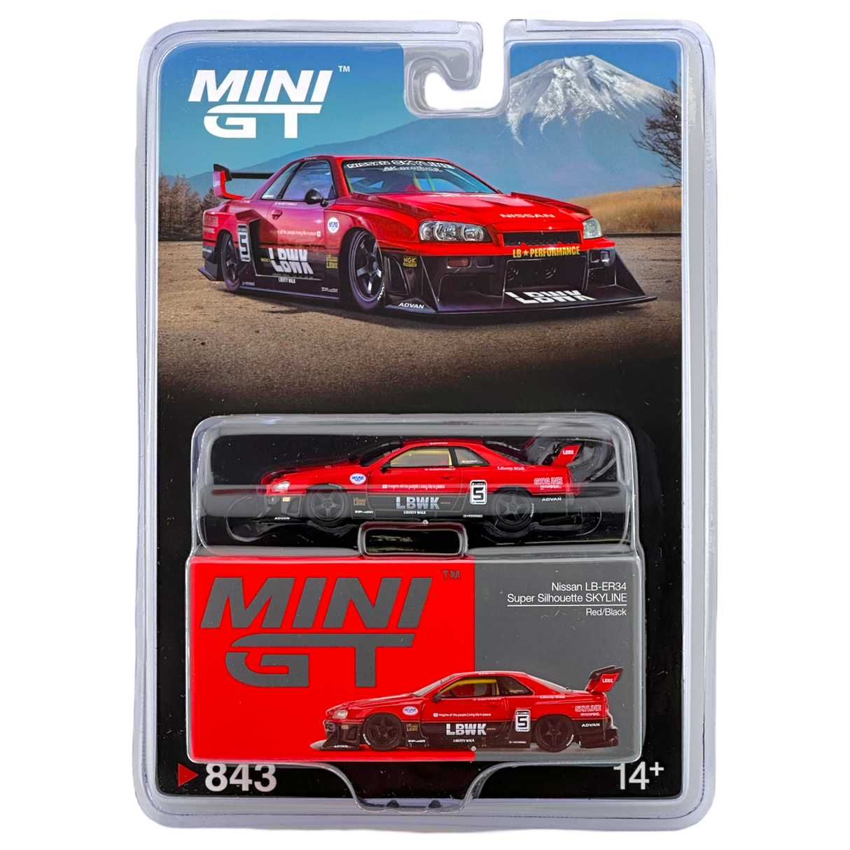 Nissan LB-ER34 Super Silhouette SKYLINE Red/Black MGT00843