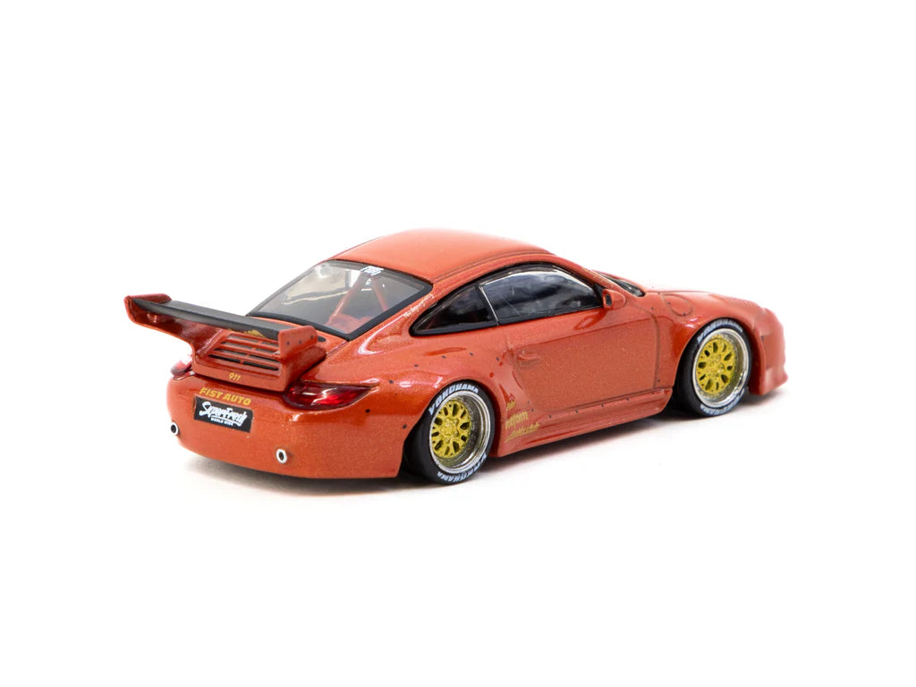 Porsche Old & New 997 Orange Metalic