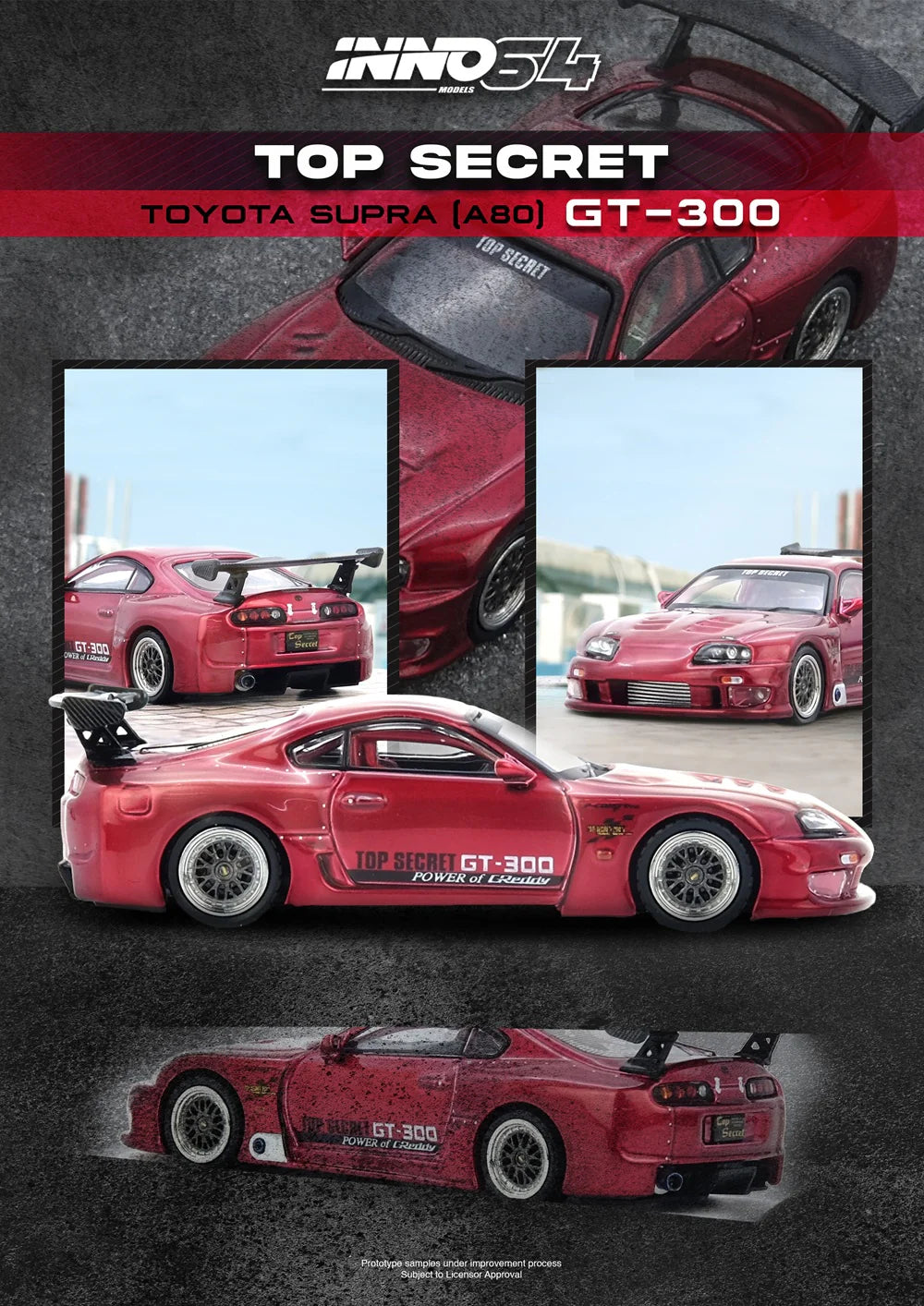 Toyota Supra A80 Top Secret GT300 Rouge
