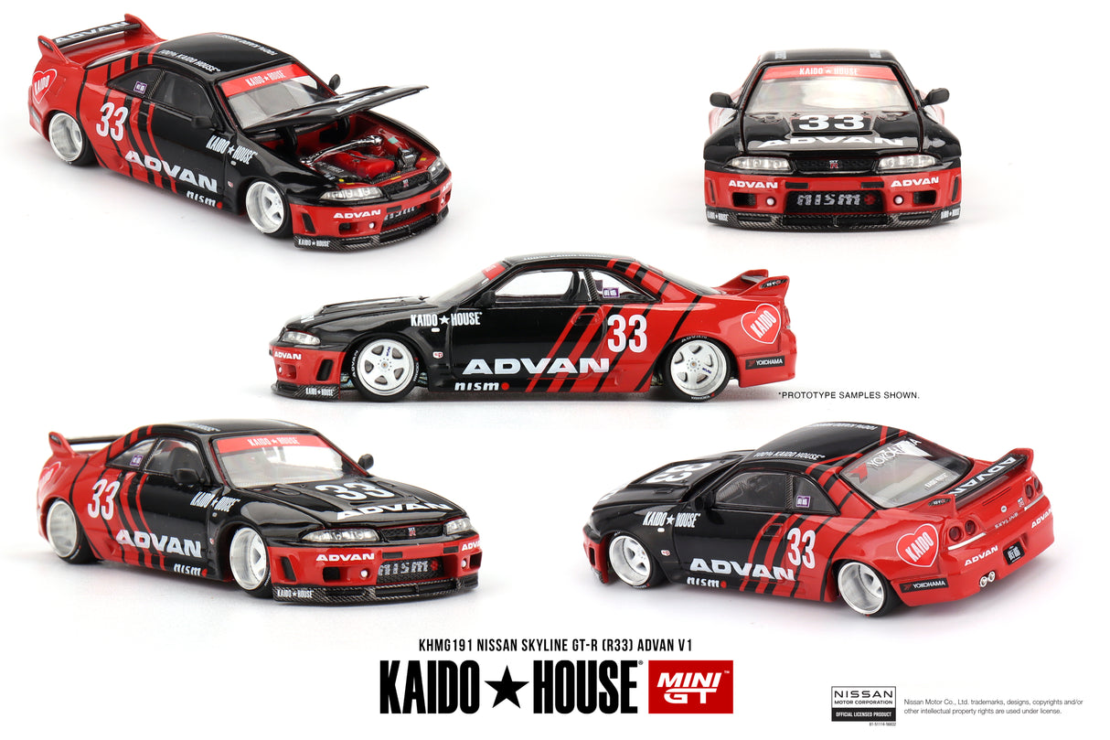 (Preorder 2026) Nissan Skyline GT-R (R33) Kaido Works ADVAN KHMG191
