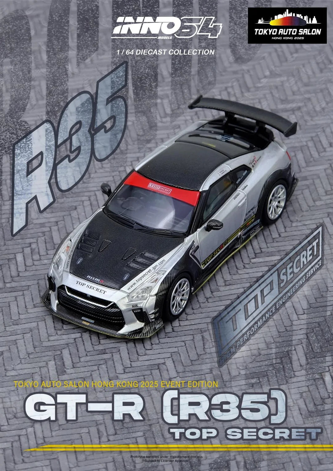 Nissan GT-R R35 TOP SECRET Silver Tokyo Auto Salon Hong Kong 2025 Event Edition
