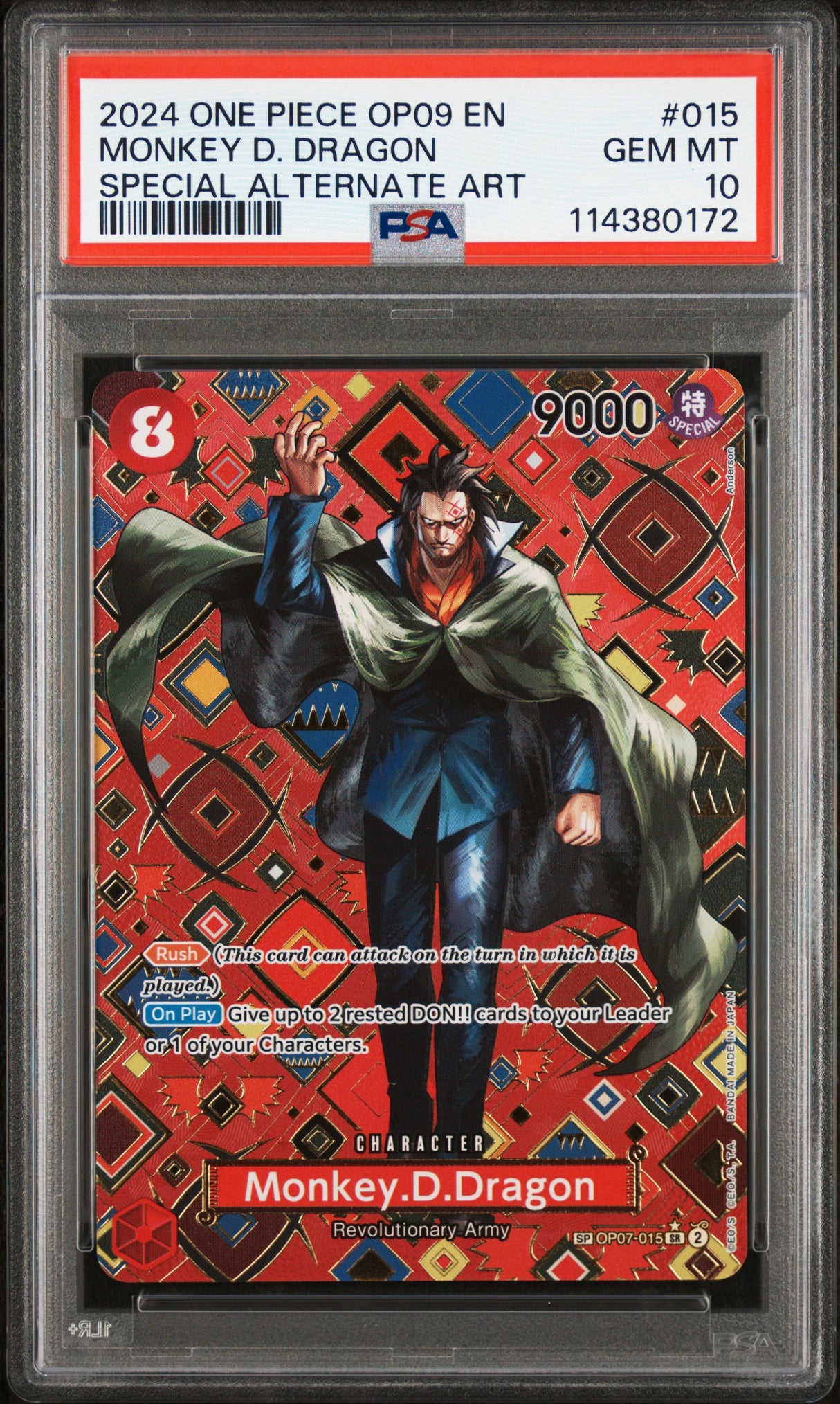 Monkey D. Dragon OP09-015 PSA10
