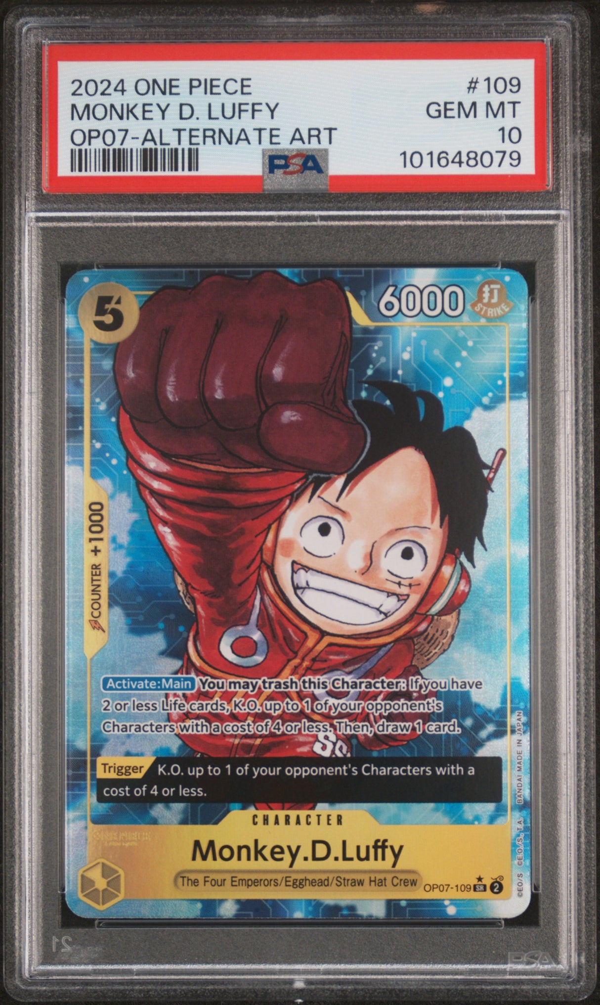 Monkey D. Luffy OP07-109 PSA10