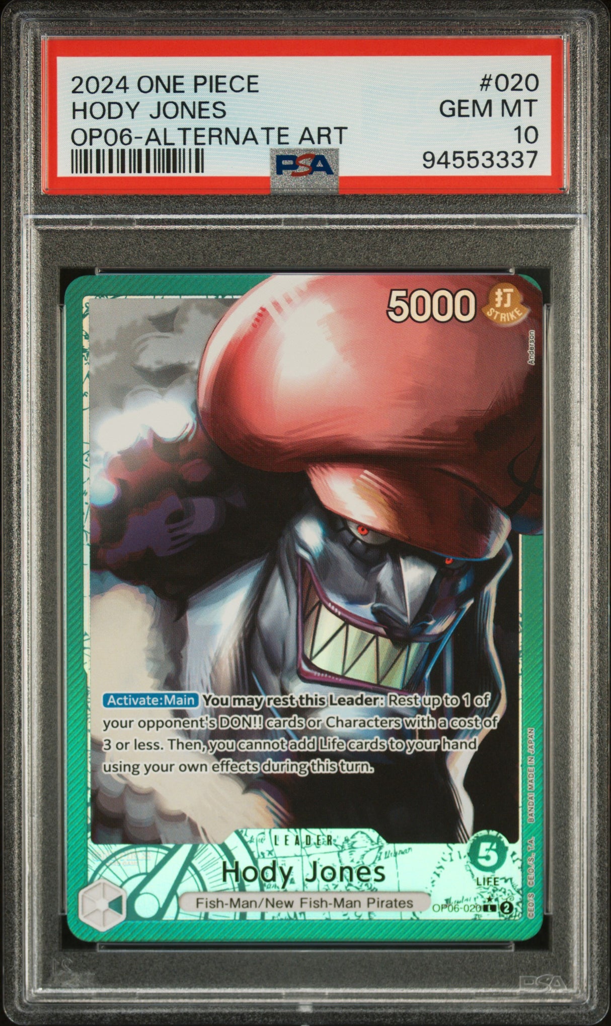 Hody Jones OP06-020 PSA10