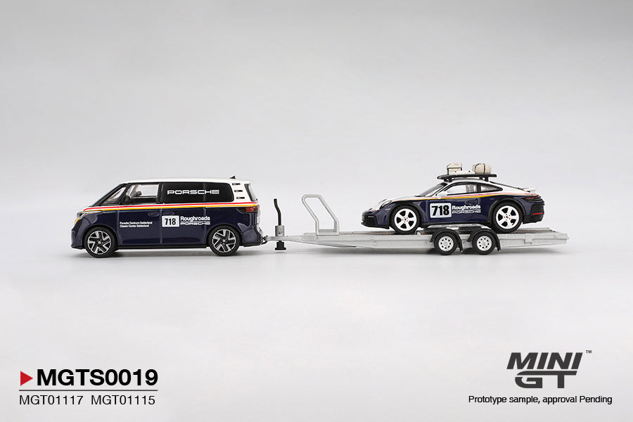 Preorder 31.08.26 Porsche 911 Dakar #718 / Volkswagen ID. Buzz Porsche Centrum Gelderland Roughroads Set MGTS0019
