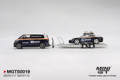 Preorder 31.08.26 Porsche 911 Dakar #718 / Volkswagen ID. Buzz Porsche Centrum Gelderland Roughroads Set MGTS0019