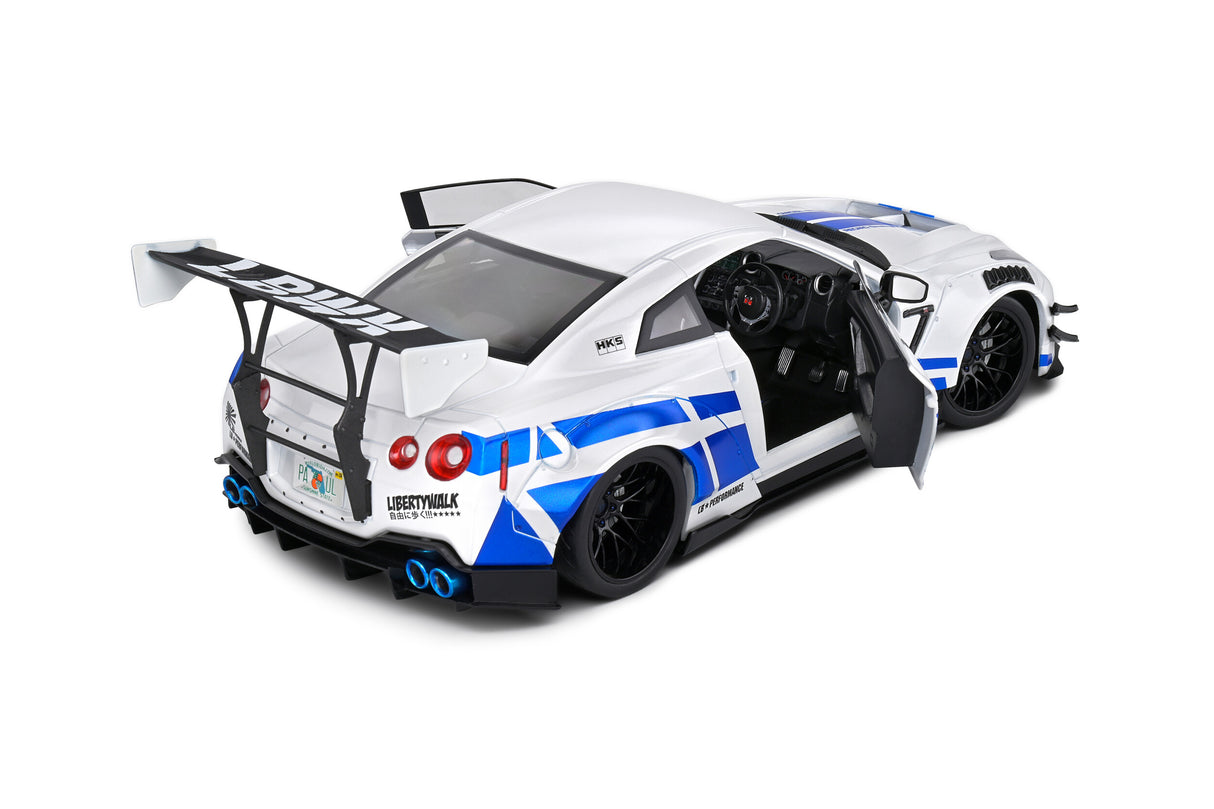 Nissan GT-R (R35) Liberty Walk Body Kit 2.0 White & Blue Stripes 2024