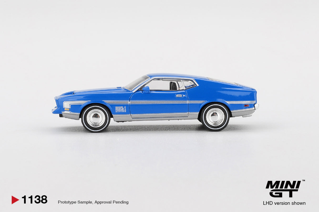 Preorder 17.08.26 Ford Mustang Mach 1 Grabber Blue MGT01138