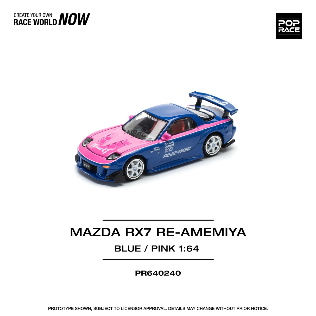 Mazda RX7 RE-Amemiya Blue Pink