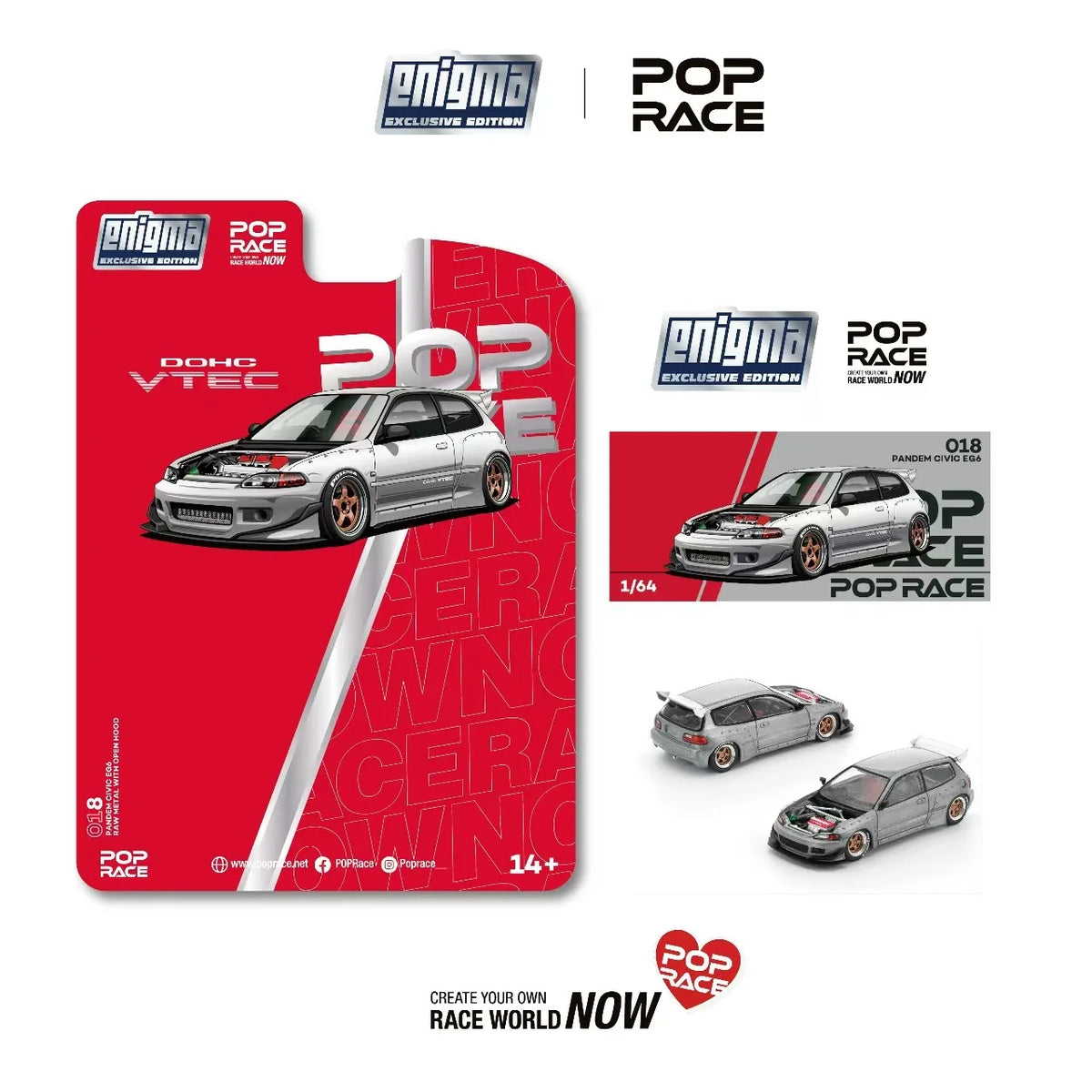 Honda Civic EG6 Pandem Raw Metal