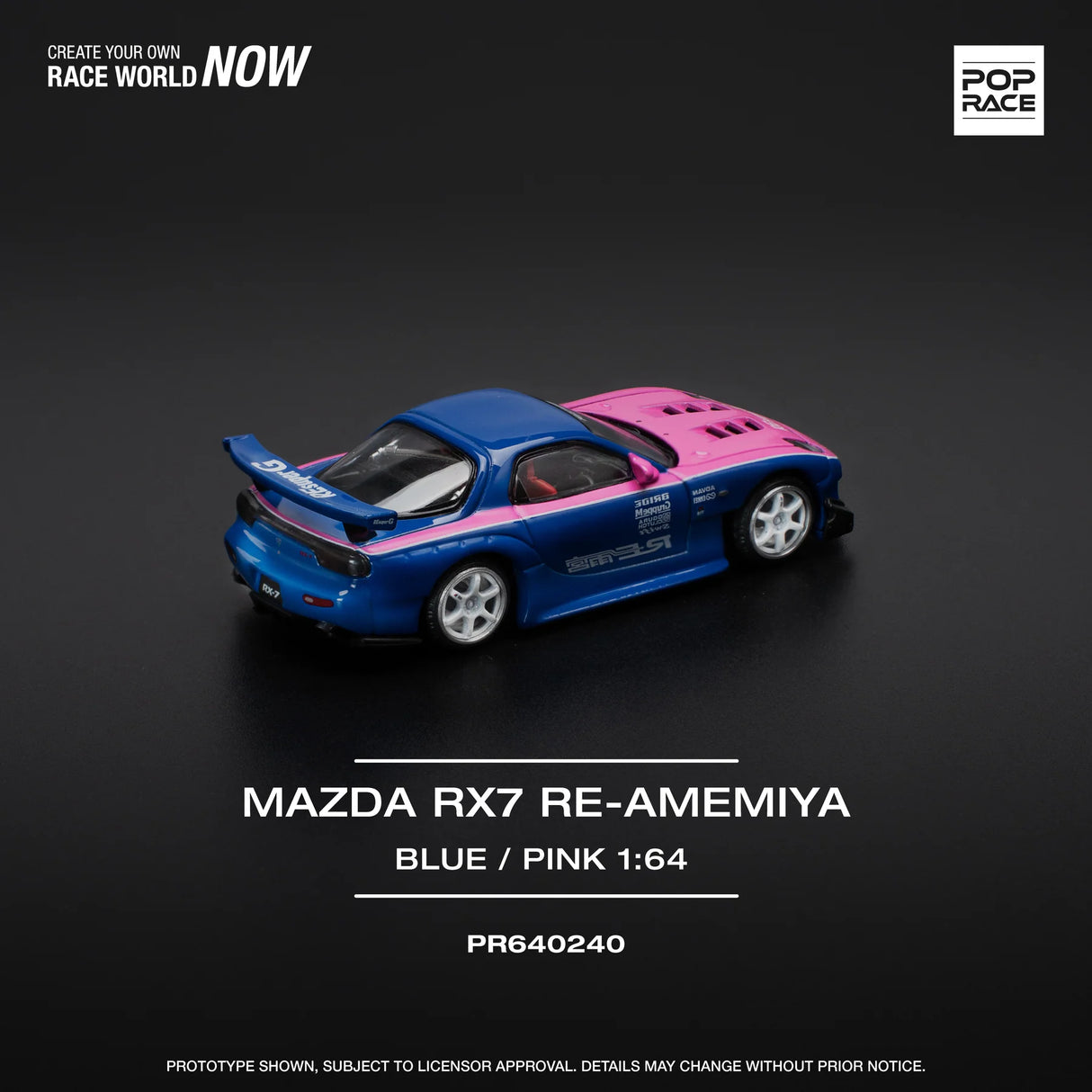 Mazda RX7 RE-Amemiya Blue Pink