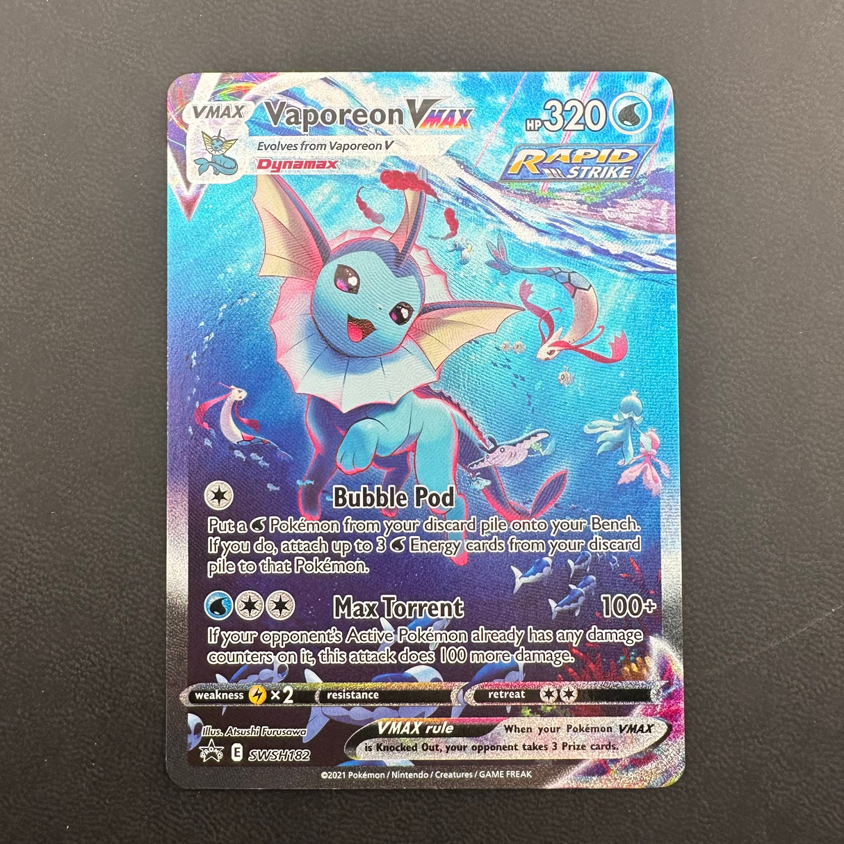 Vaporeon VMAX SWSH 182 NM