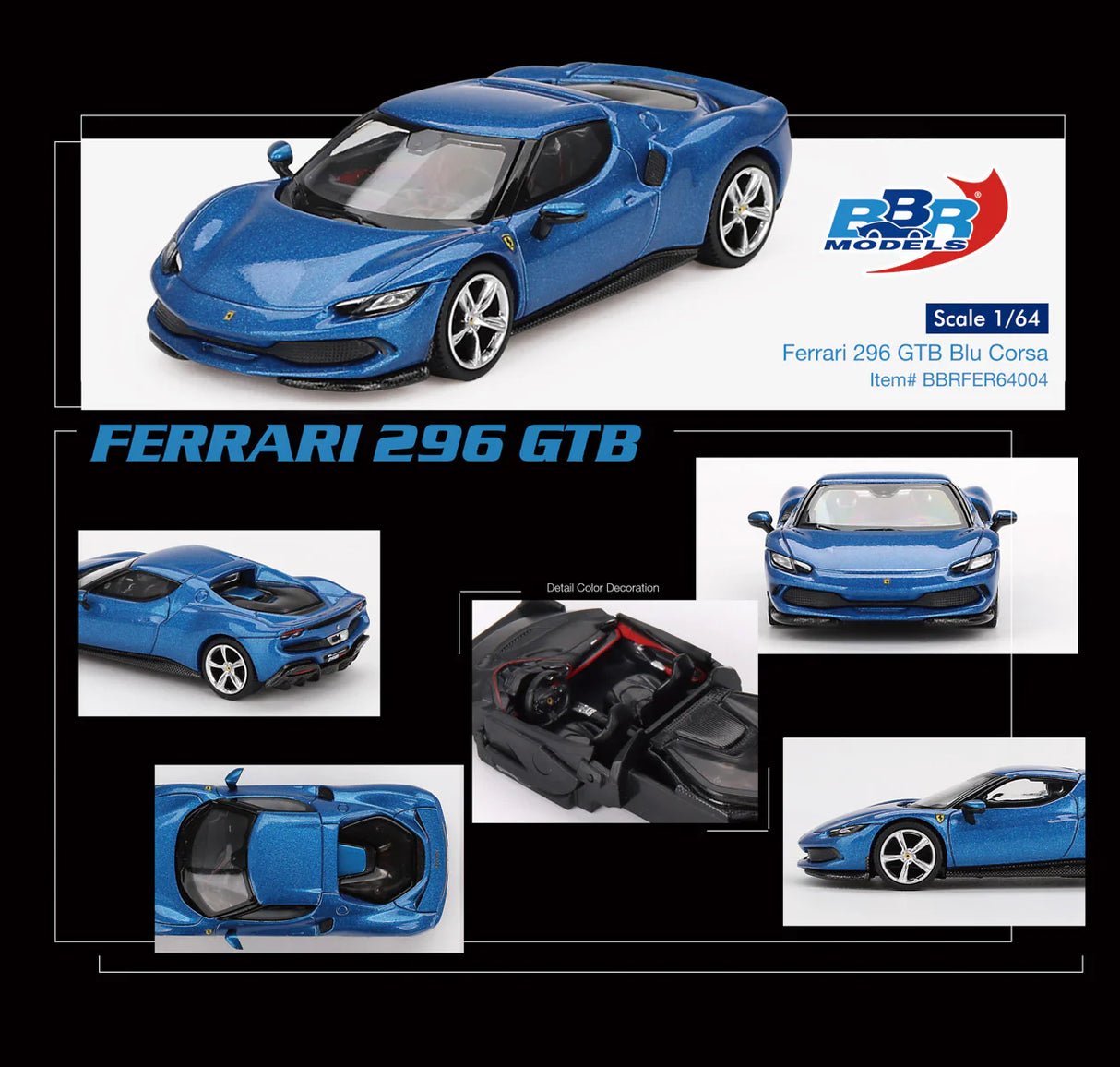 Ferrari 296 GTB Blu Corsa