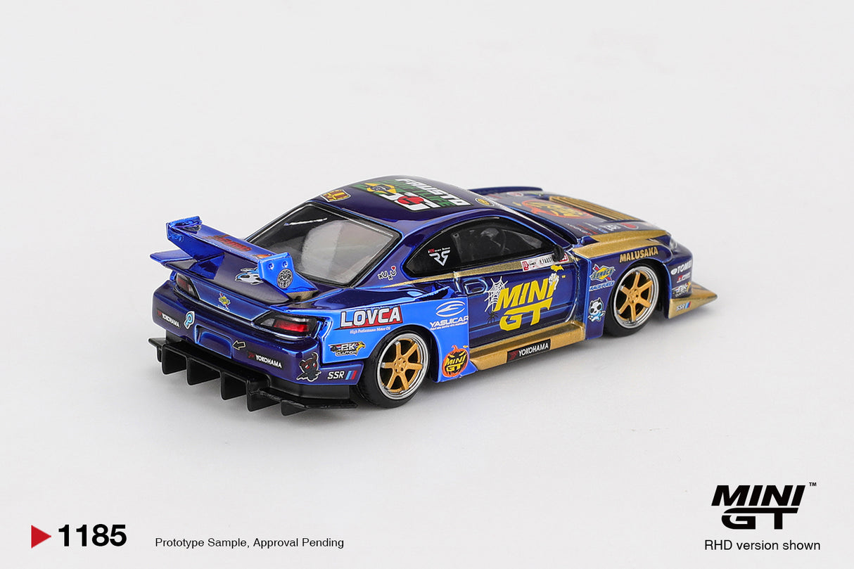 Preorder 17.08.26 Nissan LB-Super Silhouette S15 SILVIA #555 Team MINI GT Liberty Walk 2025 Formula Drift Halloween Special MGT01185