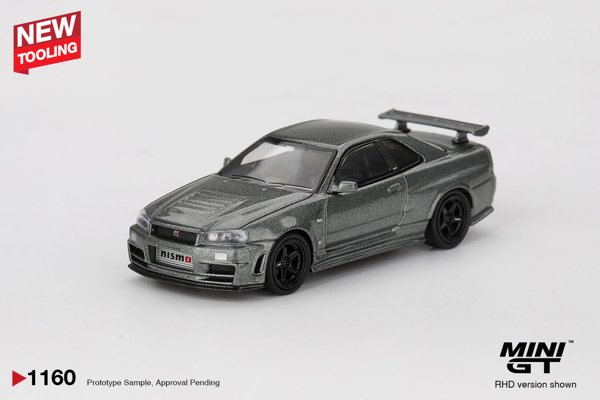Preorder 17.08.26 Nissan Skyline GT-R Dark Metal Gray (NISMO BNR34 CRS Version) MGT01160