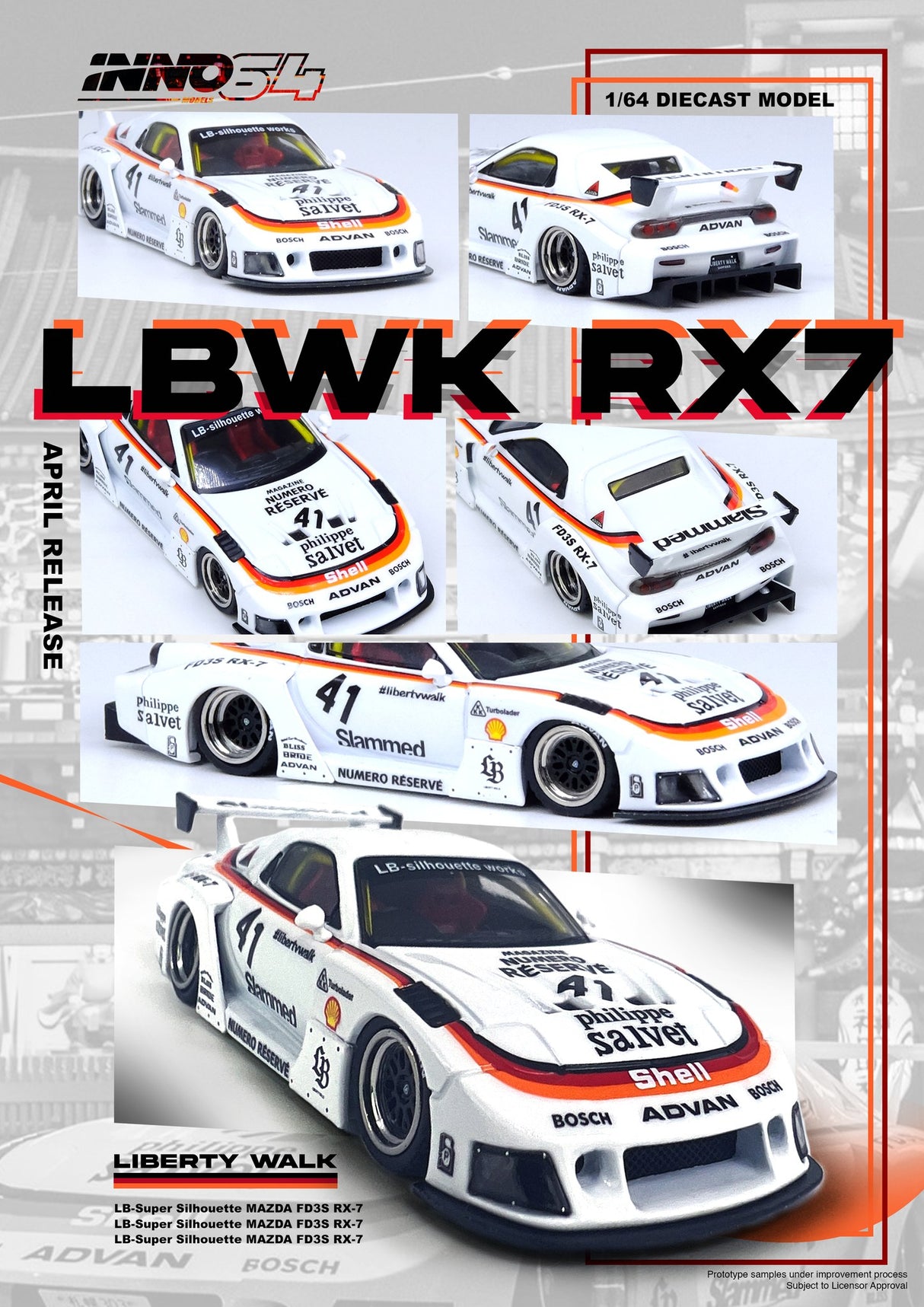 Mazda RX7 FD3S LB Super Silhouette White