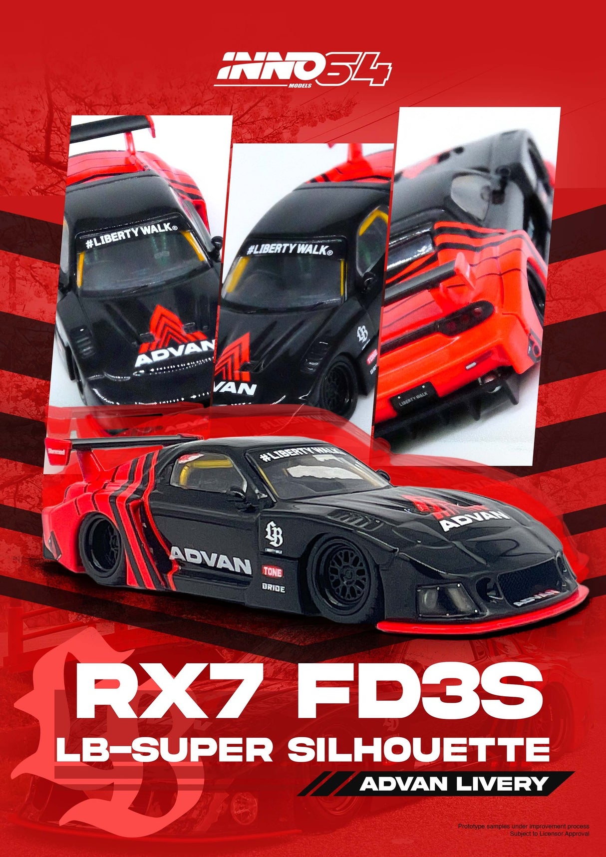 Mazda RX7 FD3S LB Super Silhouette White Advan