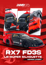 Mazda RX7 FD3S LB Super Silhouette White Advan
