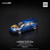 Honda Civic EG6 Pandem Blue with open hood