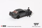 Nissan Skyline GT-R (R32) Gunmetal W/ Matsuda Figure Tsugio Matsuda Collection MGT00869
