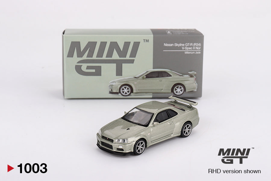 (Preorder) Nissan Skyline GT-R (R34) V-Spec II Nür Millenium Jade MGT01003