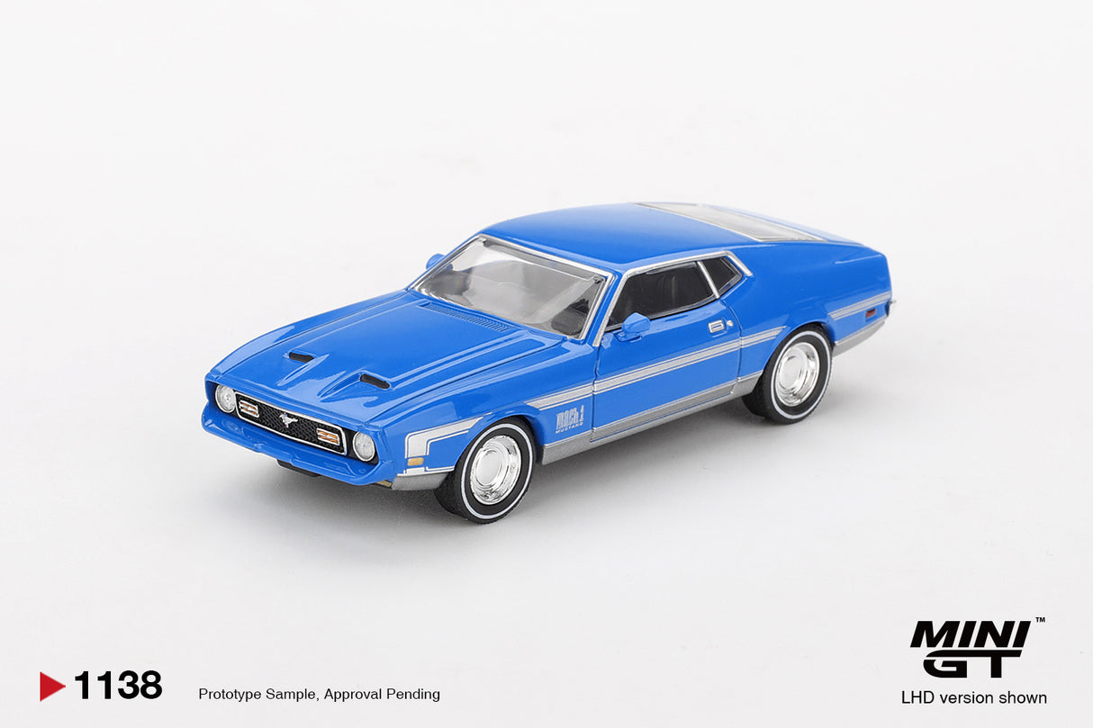 Preorder 17.08.26 Ford Mustang Mach 1 Grabber Blue MGT01138