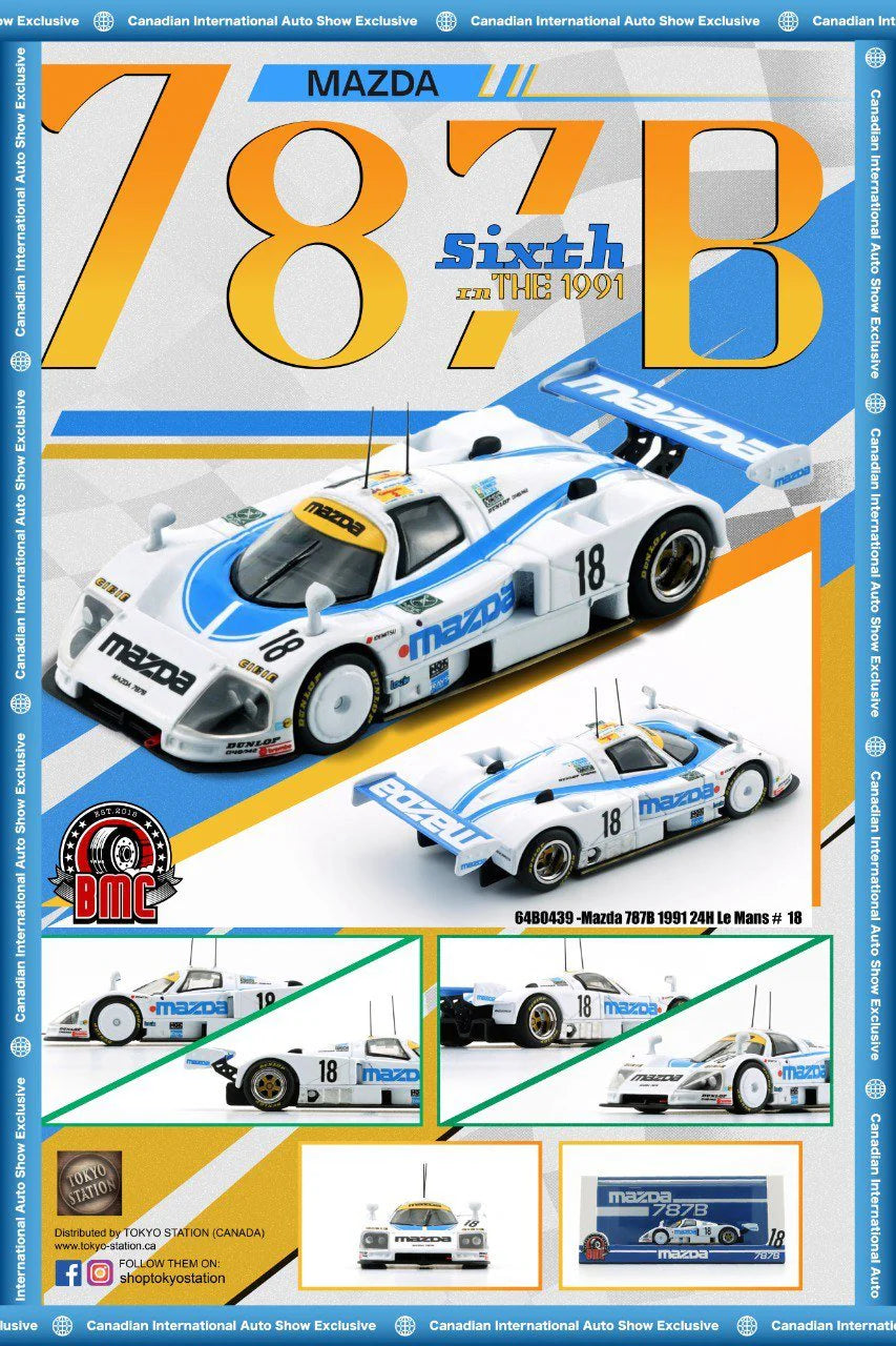Mazda 787B 1991 24h Le Mans #18 White Canadian Auto Show Exclusive