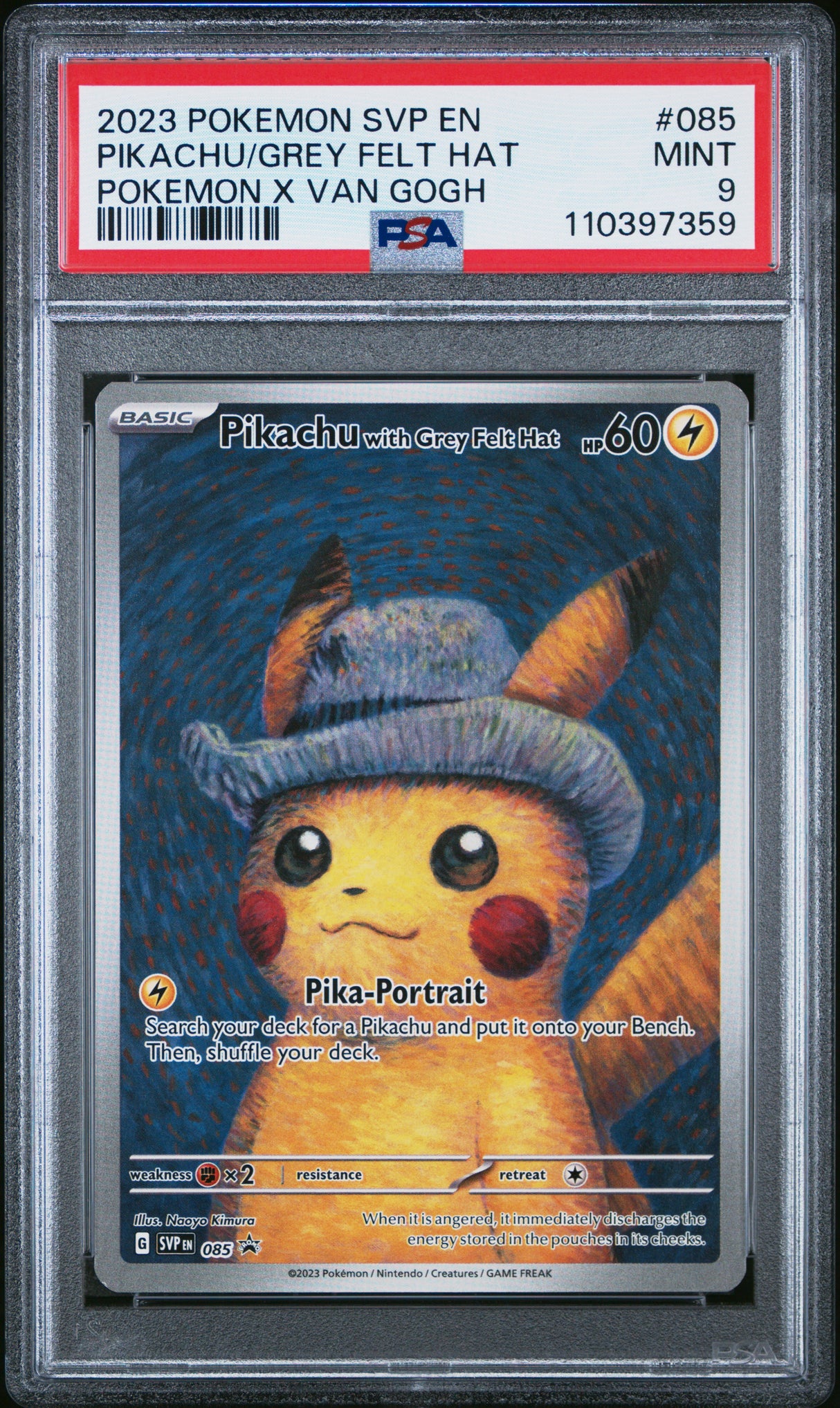 PSA 9 | Pikachu with Grey Felt Hat 085