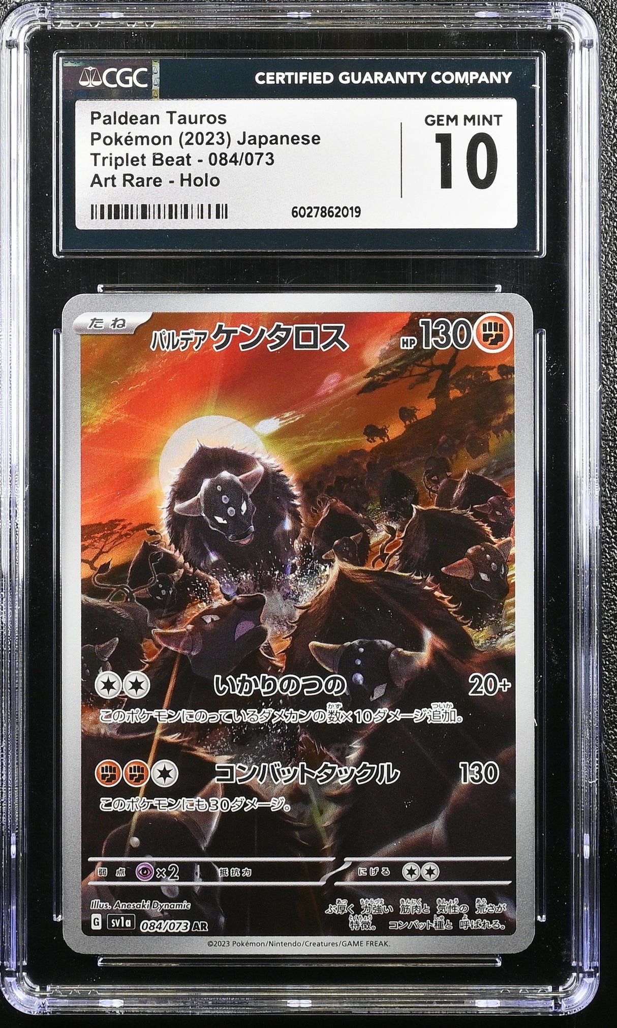 Paldean Tauros 084/073 CGC 10