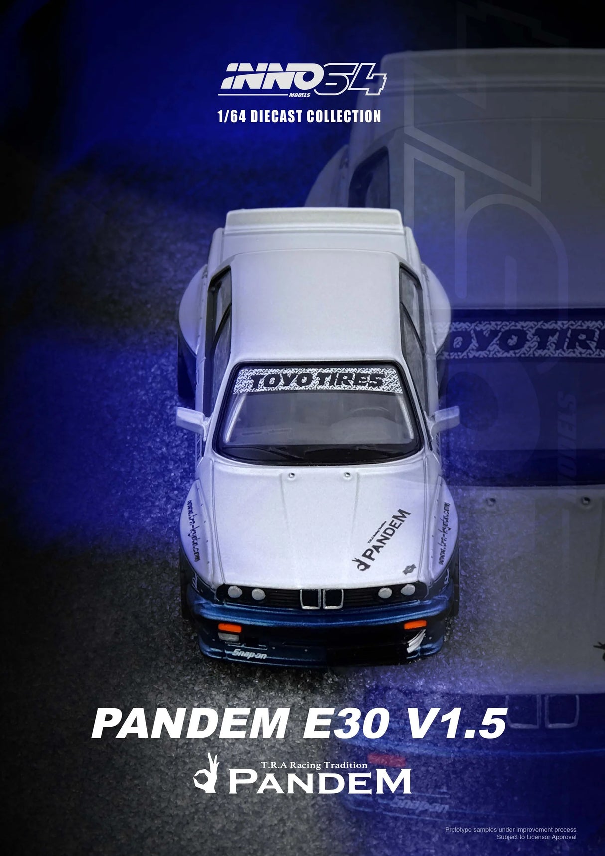 (Preorder Q2 2026) PANDEM Rocket Bunny E30 M3 Silver/Blue