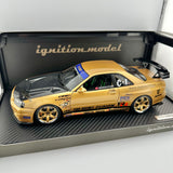 TOP SECRET Nissan Skyline GTR-R34 Gold 1:18 IG3847