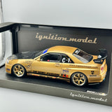 TOP SECRET Nissan Skyline GTR-R34 Gold 1:18 IG3847