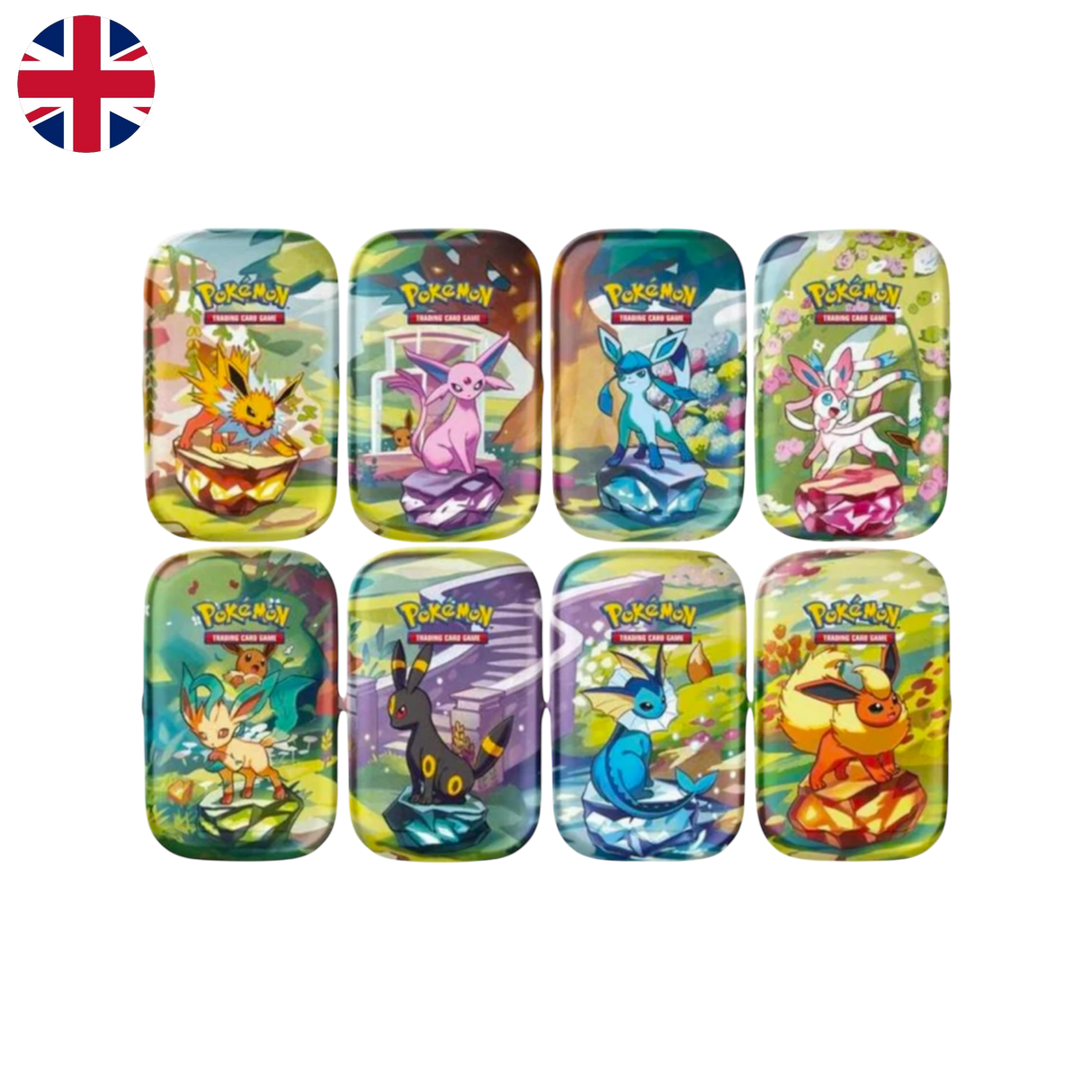 Prismatic Evolutions Mini Tin Artwork Set