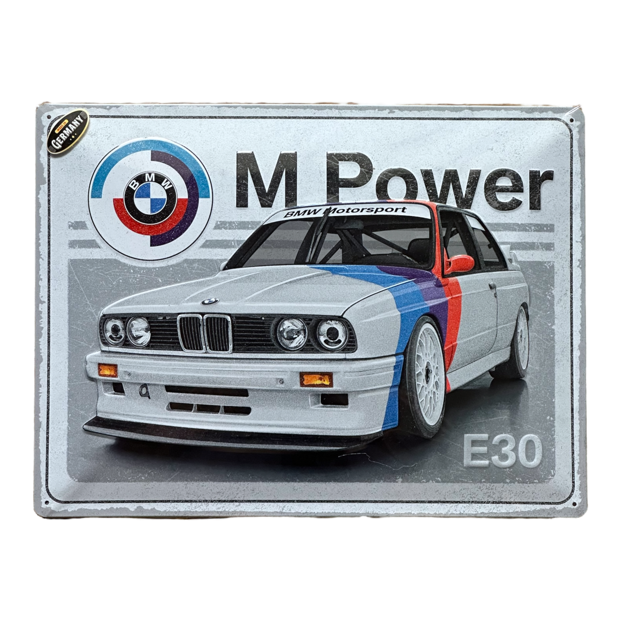 3D Metallschild BMW M Power E30