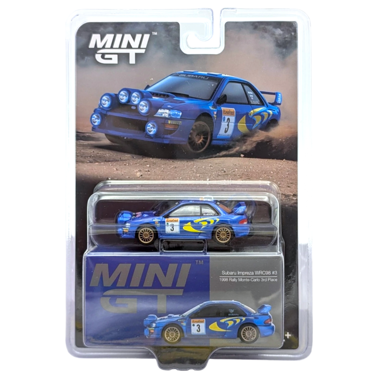Subaru Impreza WRC98 1998 Rally Monte-Carlo 3rd Place #3 MGT00975 (Blister Version)